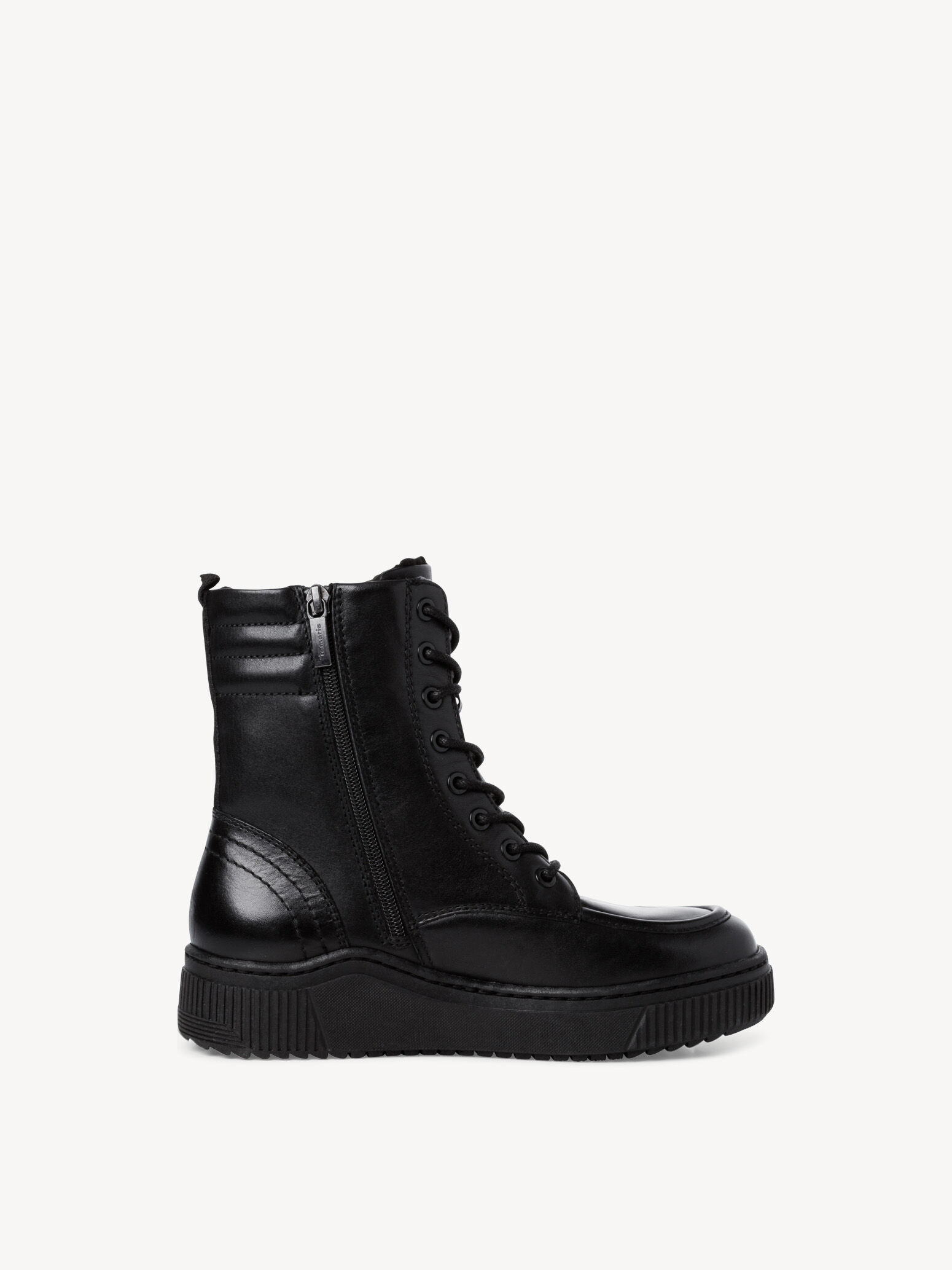 Bottine en cuir - noir