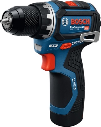 Bosch Blue 06019N7005 GSR 12V-32 batteridrevet bor-/skrutrekker 1x 12V 2,0Ah/1x 4,0Ah batteri og hurtiglader i L-BOXX