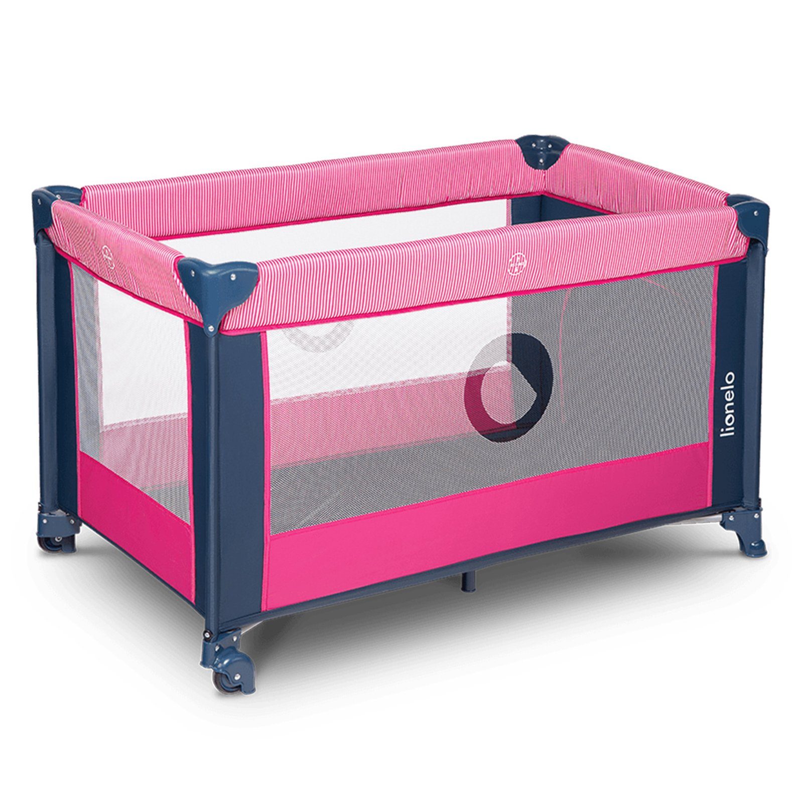 lionelo Baby-Reisebett Stefi, 120x60 cm Tragetasche Klappbaren Seiteneingang