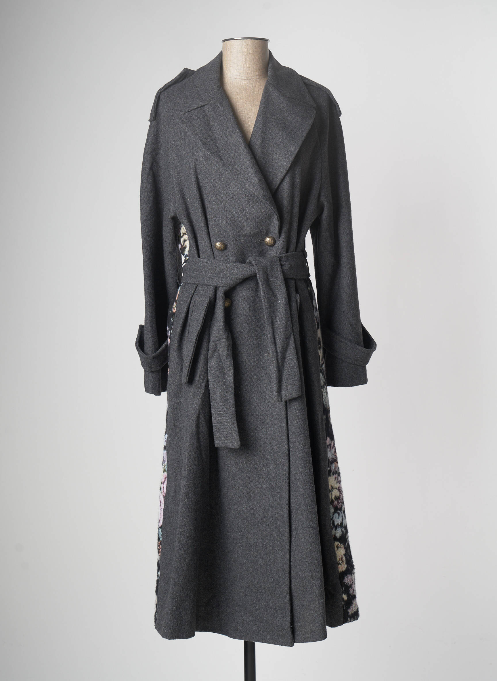Angela Davis Manteaux Longs Femme couleur gris