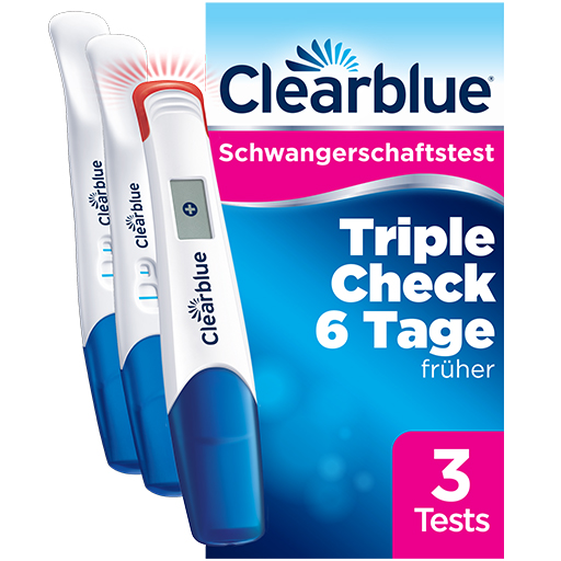 CLEARBLUE Schwangerschaftst.TripleCheck ultra-früh  3 St  Test