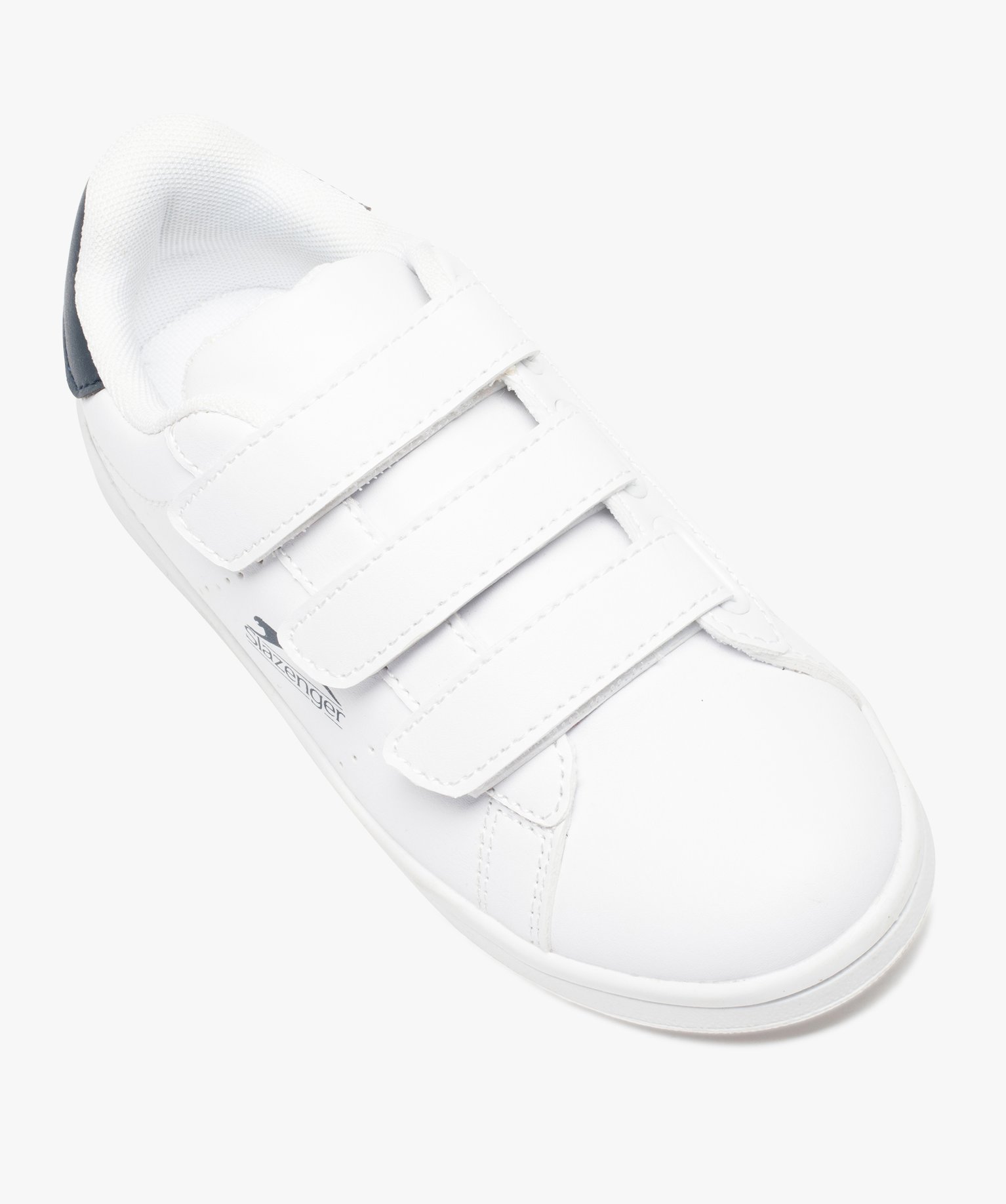 Baskets Garçon unies fermeture trois scratchs - Slazenger blanc | GEMO