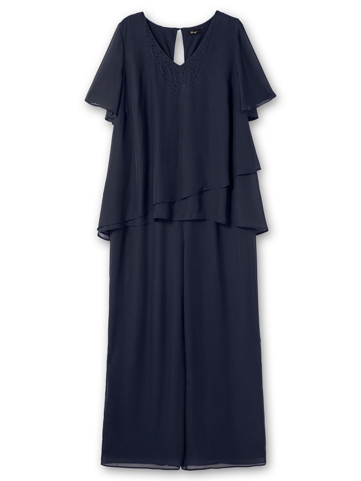 sheego Georgette-Overall in marine günstig kaufen
