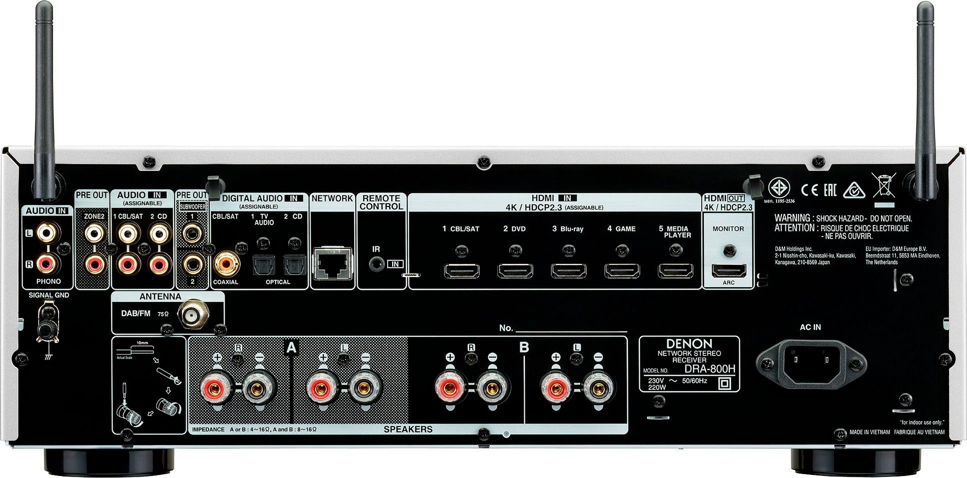 Denon DRA-800H 2 Stereo-Netzwerk-Receiver (Bluetooth, WLAN)