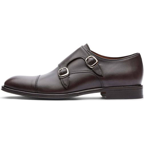 Lottusse Mokka -Kalb Wildledermönchschuhe