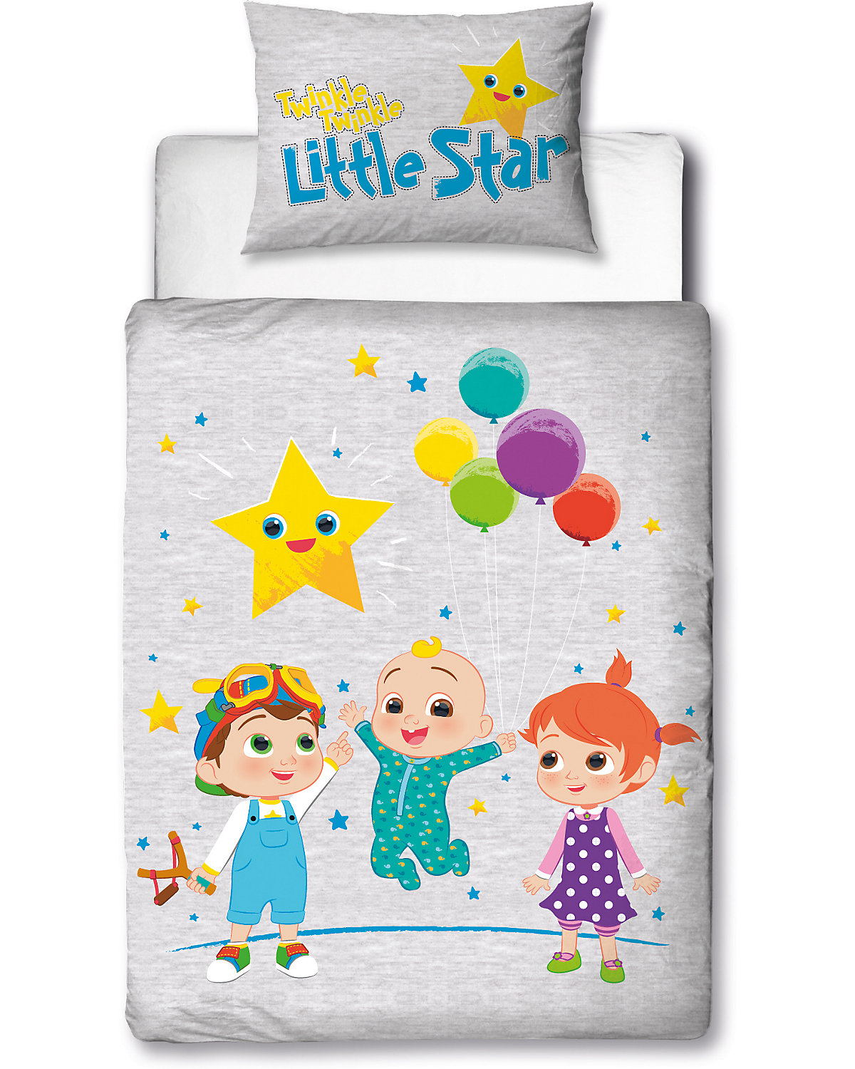 Kinderbettwäsche CoComelon, Renforcé, 100 x 135 + 40 x 60 cm