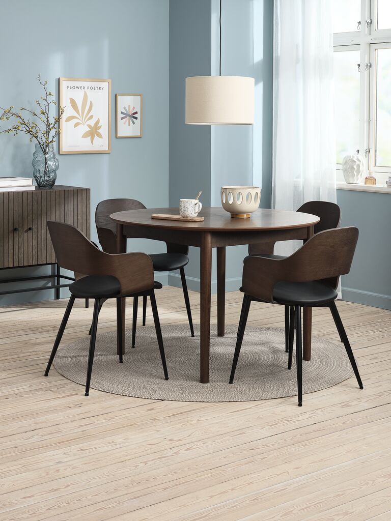 HVIDOVRE Krzesło do jadalni HVIDOVRE ciemny dąb/czarna tkanina