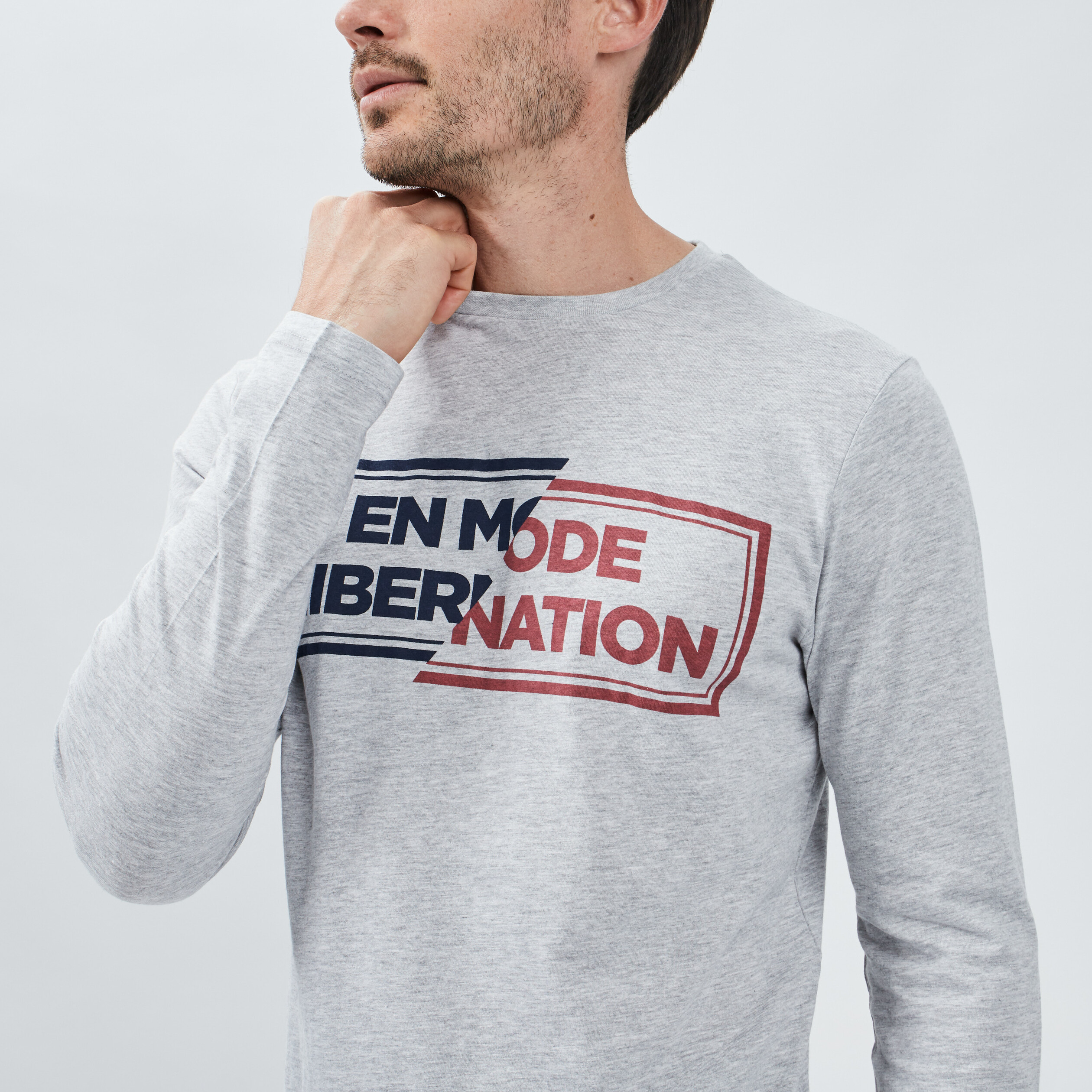Ensemble pyjama 2 pièces gris homme | La Halle