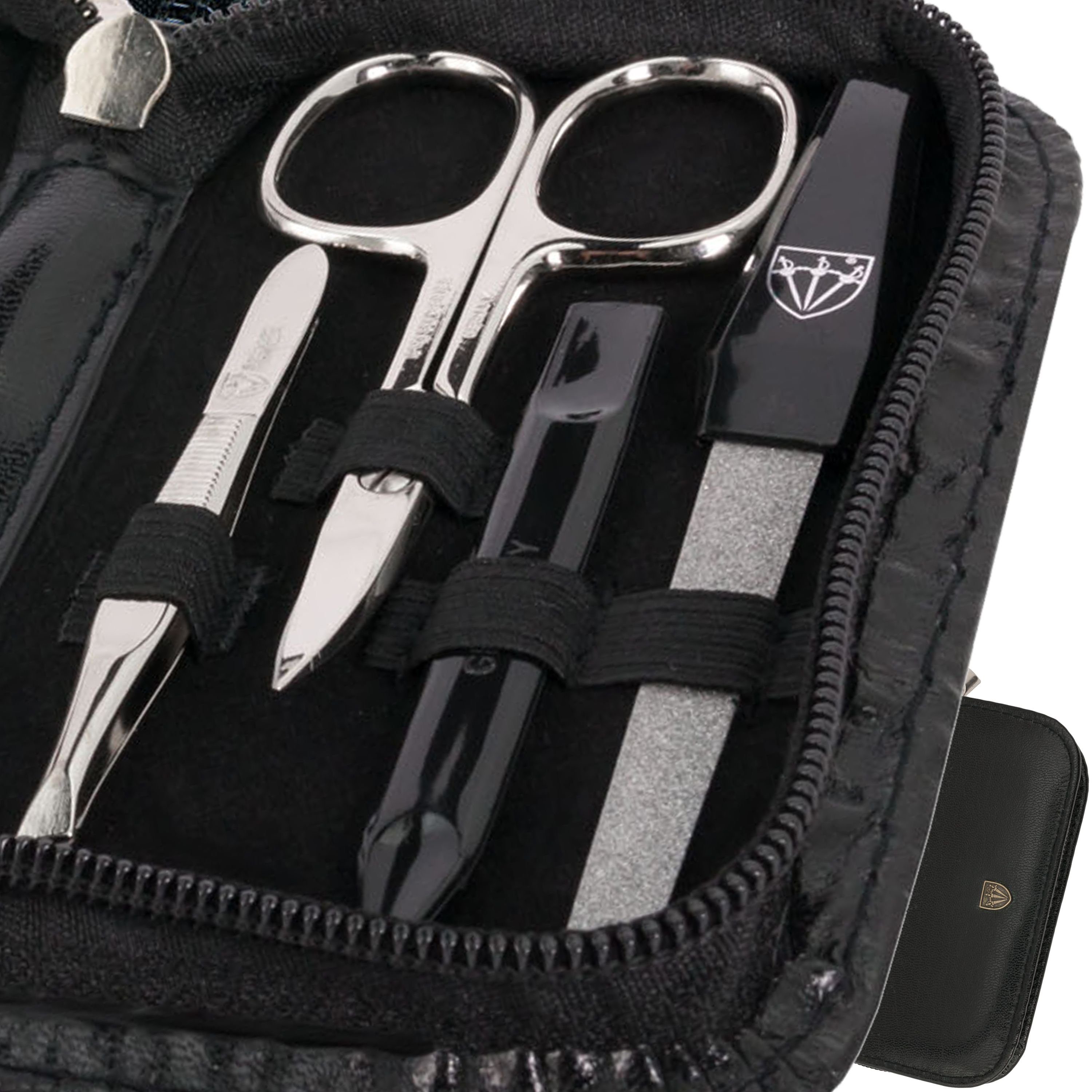 3 SCHWERTER Maniküre-Pediküre-Set, Berlin 8-teilig ALL-IN-ONE mit Glas- und Saphirnagelfeile