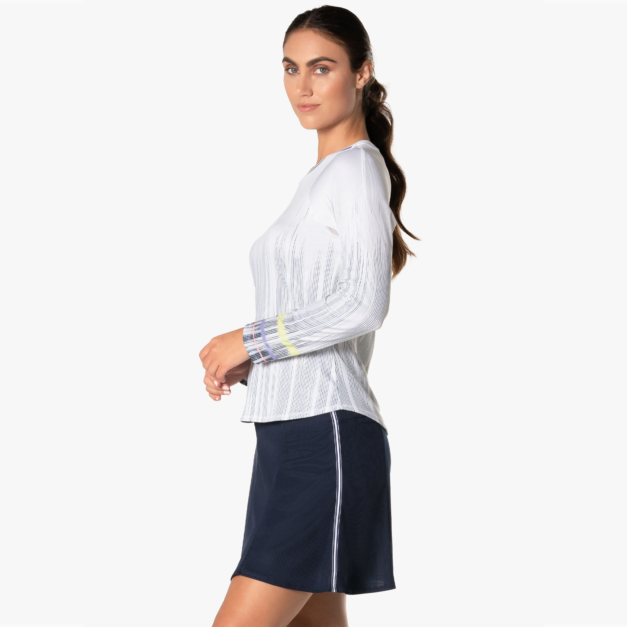 Between The Lines Longsleeve Damen - Weiß