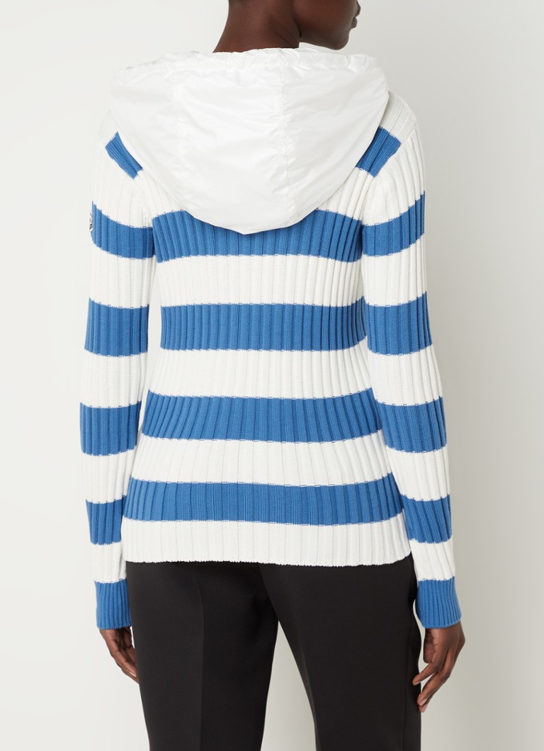 Felpa con cappuccio a coste Moncler
