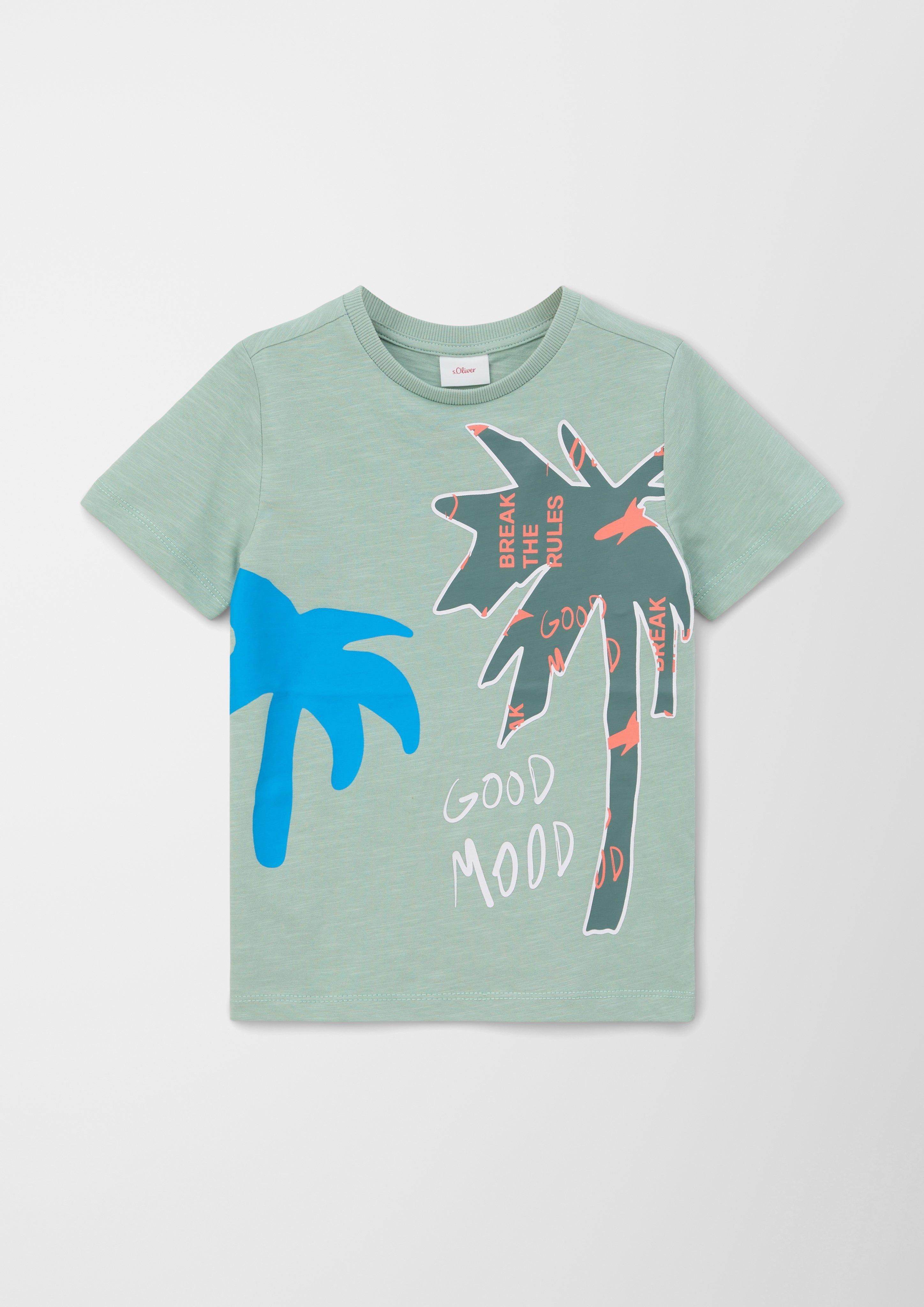 Baumwollshirt mit Print  2130690-6091