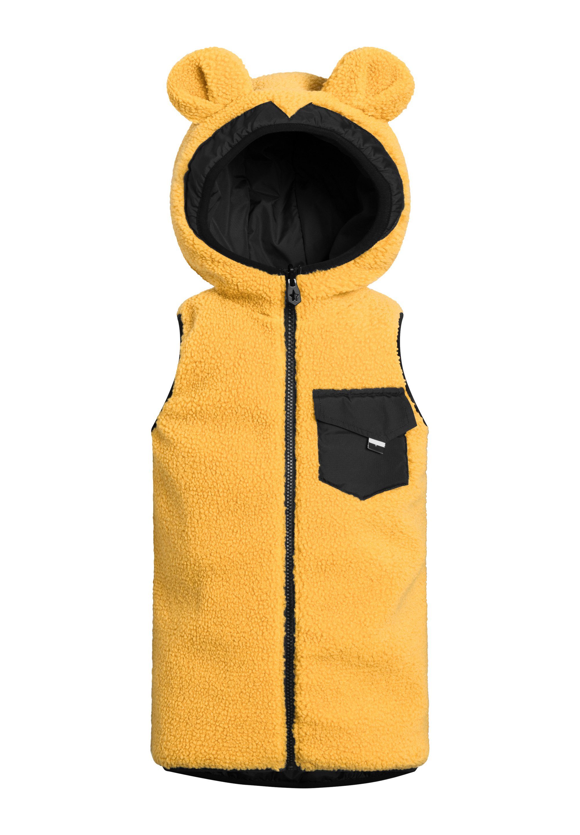 WeeDo Funktionsweste TEDDY BEAR Teddy-Fleece und wasserdichter Ripstop aus recyceltem Material
