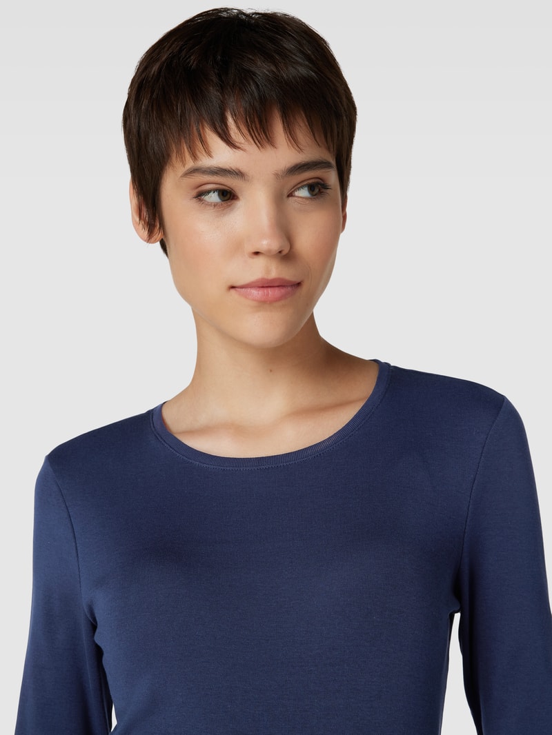 Longsleeve mit Rundhalsausschnitt in dunkelblau