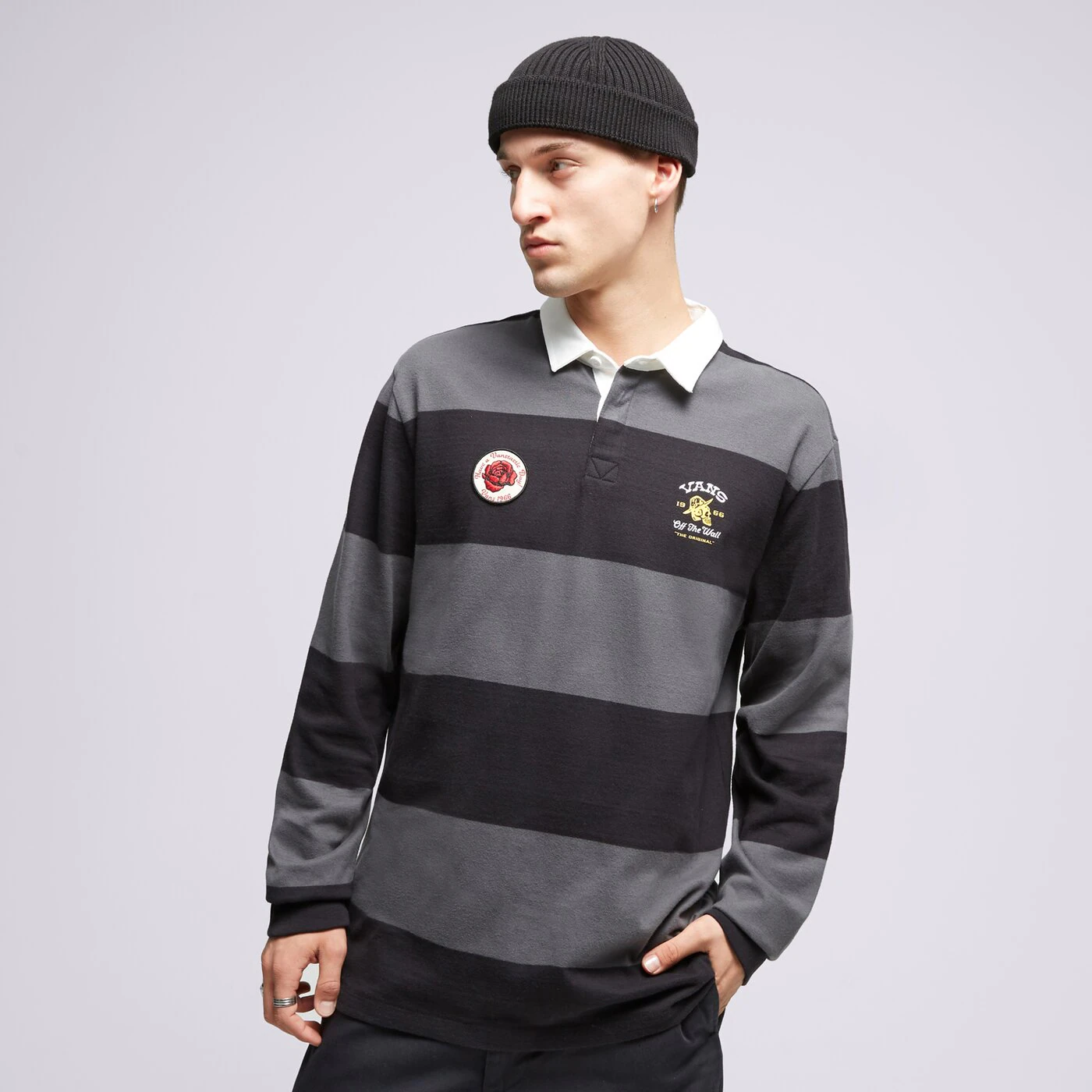VANS T-SHIRT DESERT HI RUGBY Schwarz
