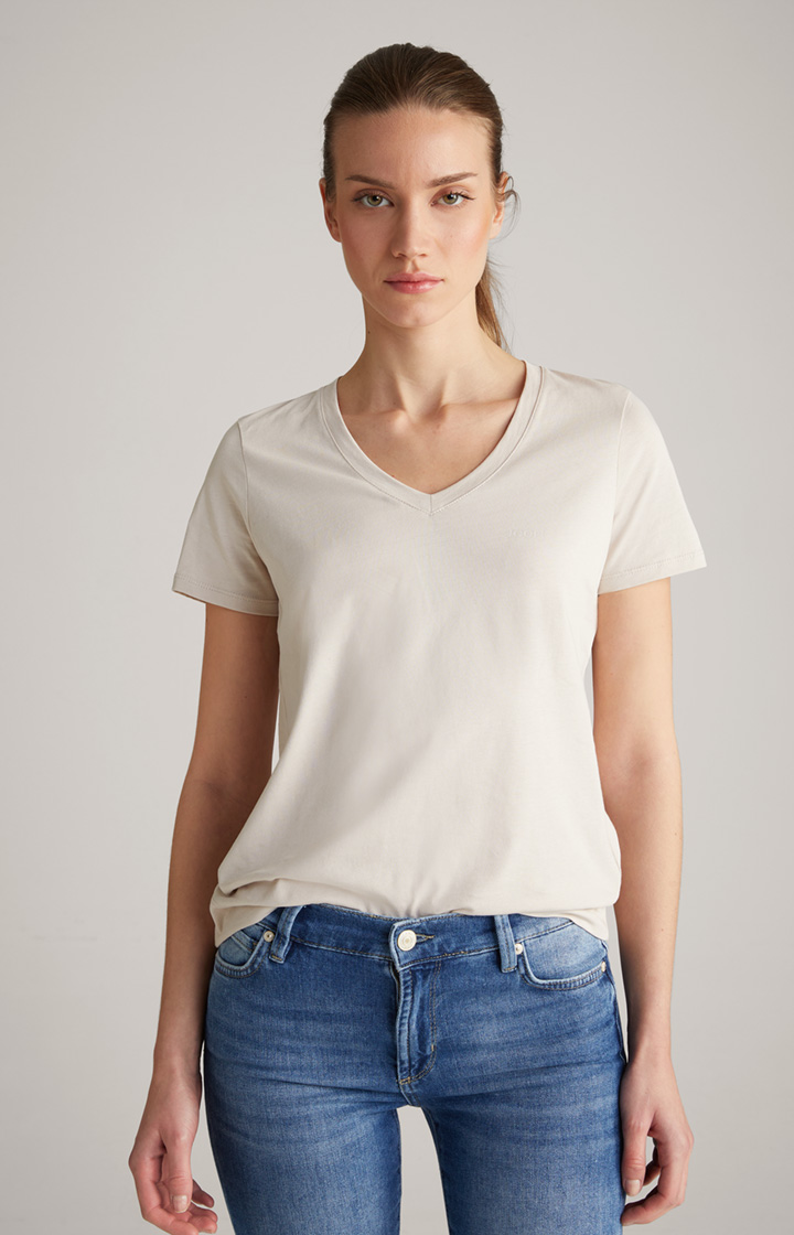 Baumwoll-T-Shirt in Beige