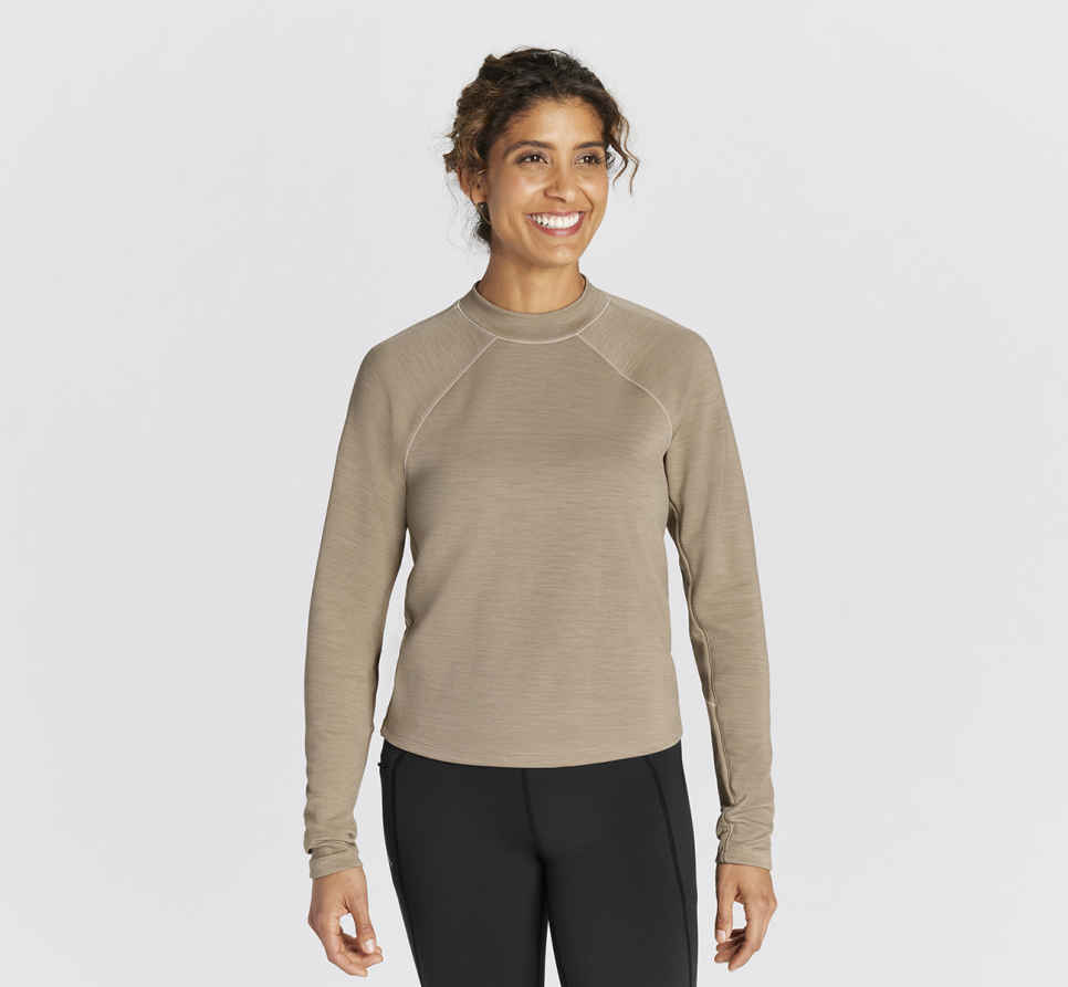 Midweight Merino Blend langermet skjorte Dune