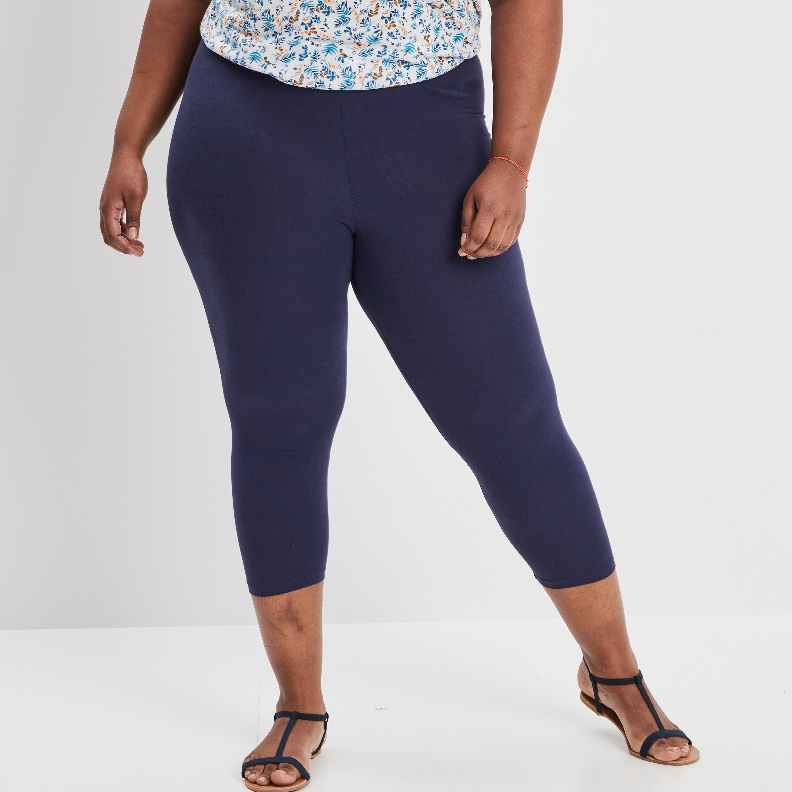 Leggings 7 8ème bleu marine femme grande taille | La Halle