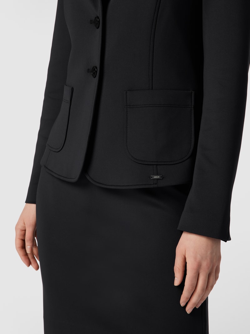 Blazer mit Reverskragen in schwarz
