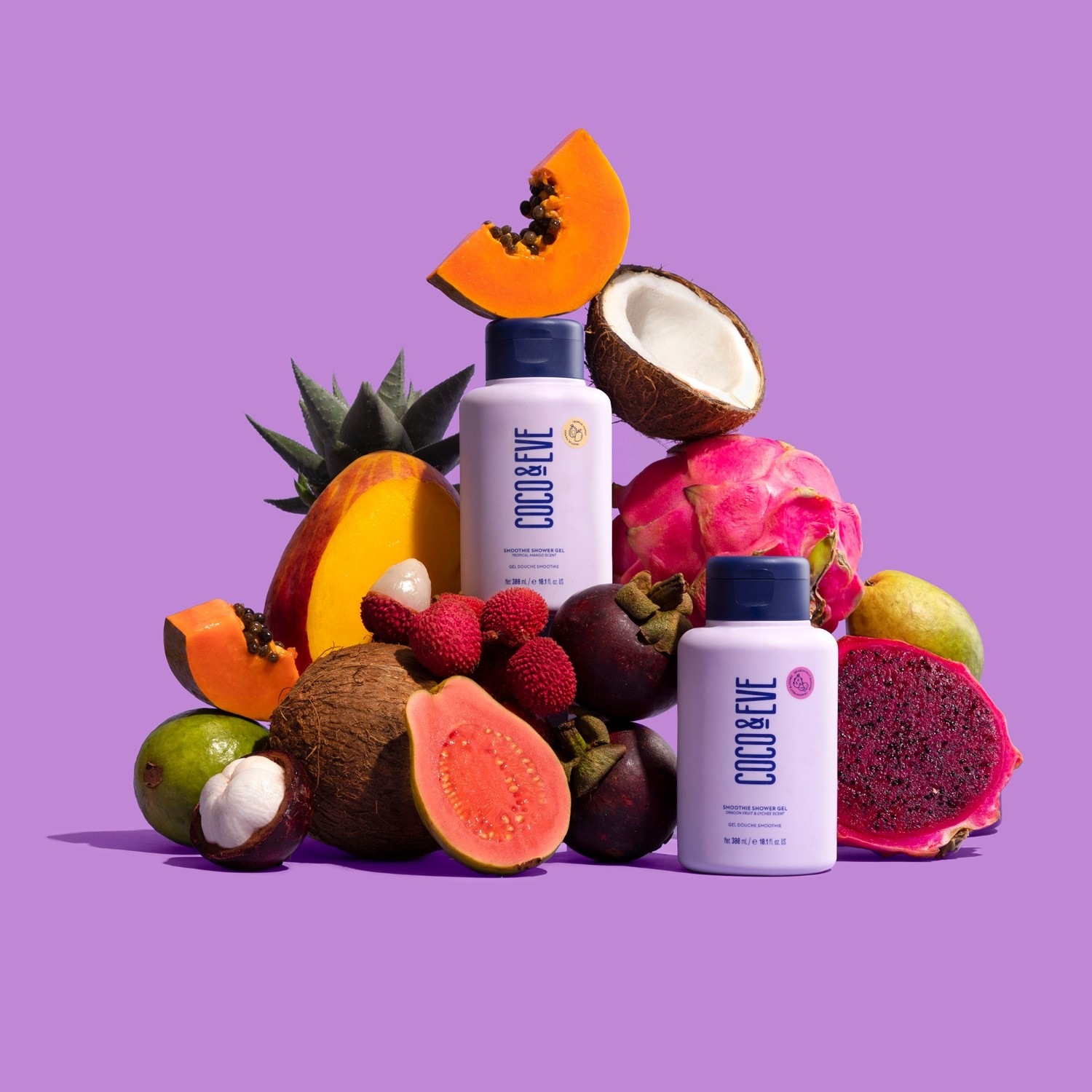 Gel de ducha Coco & Eve Glow Figure Smoothie - Aroma a mango tropical