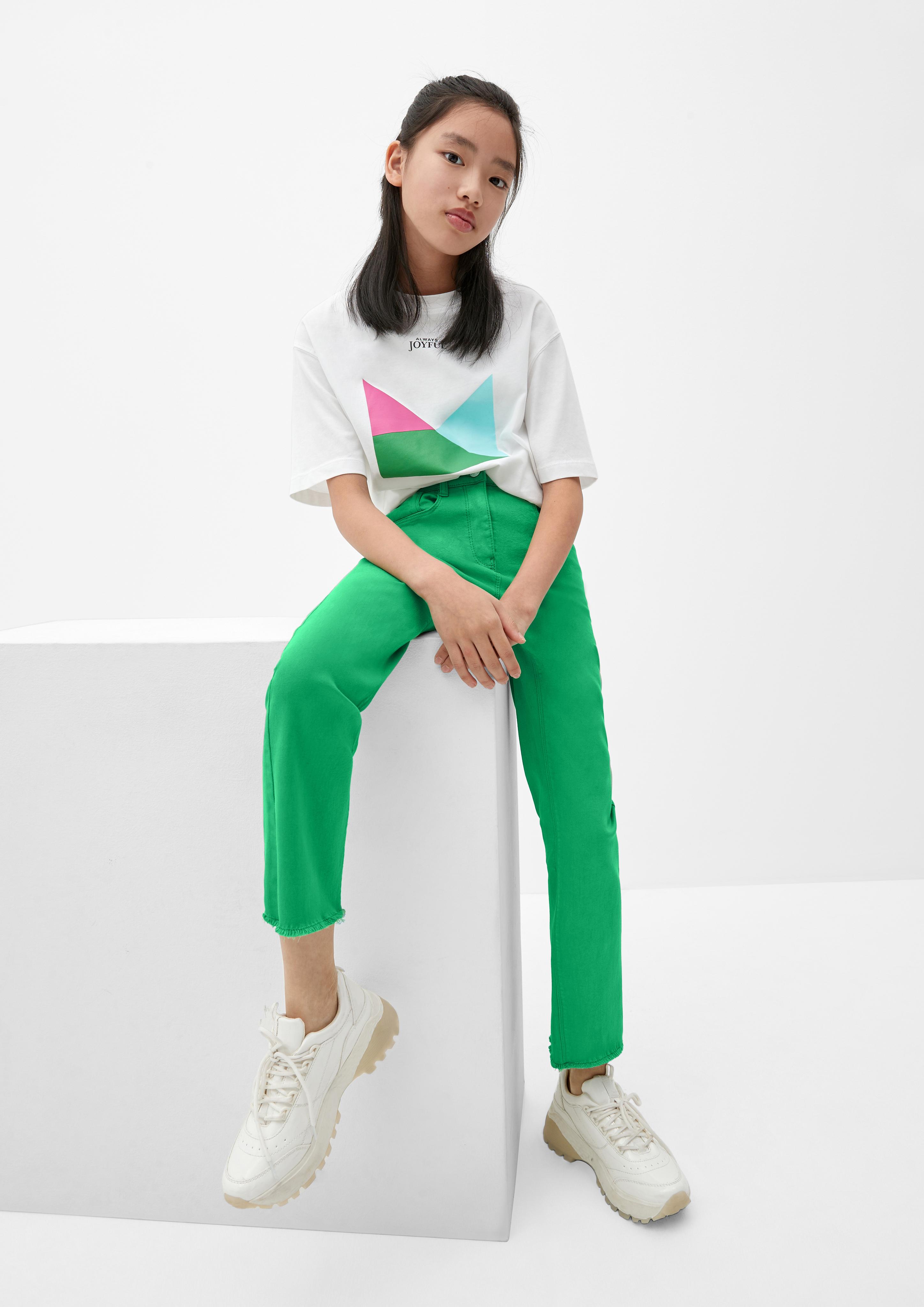 Cropped-Jeans / Regular Fit / Mid Rise / Straight Leg  2130157-7590