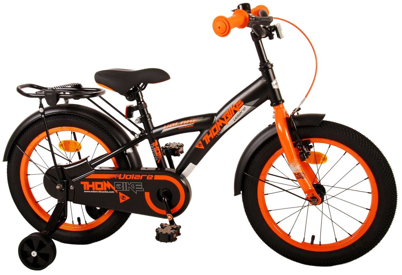 Volare Thombike Kinderfahrrad - Jungen - 16 Zoll - Schwarz Orange