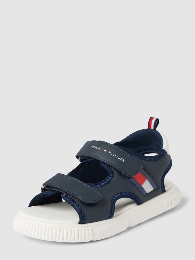 Sandalen mit Label-Details Modell 'SUNNY' in marineblau