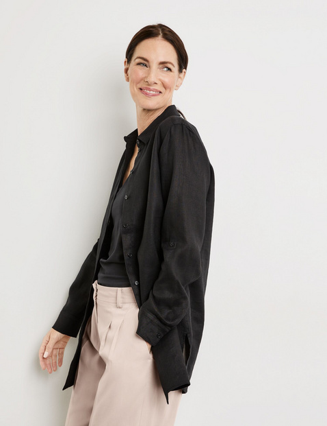 Longbluse aus Leinen