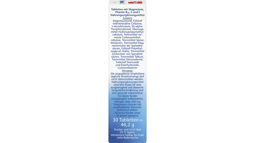 Doppelherz Magnesium 400 + B12 + C + E 30 Tabletten