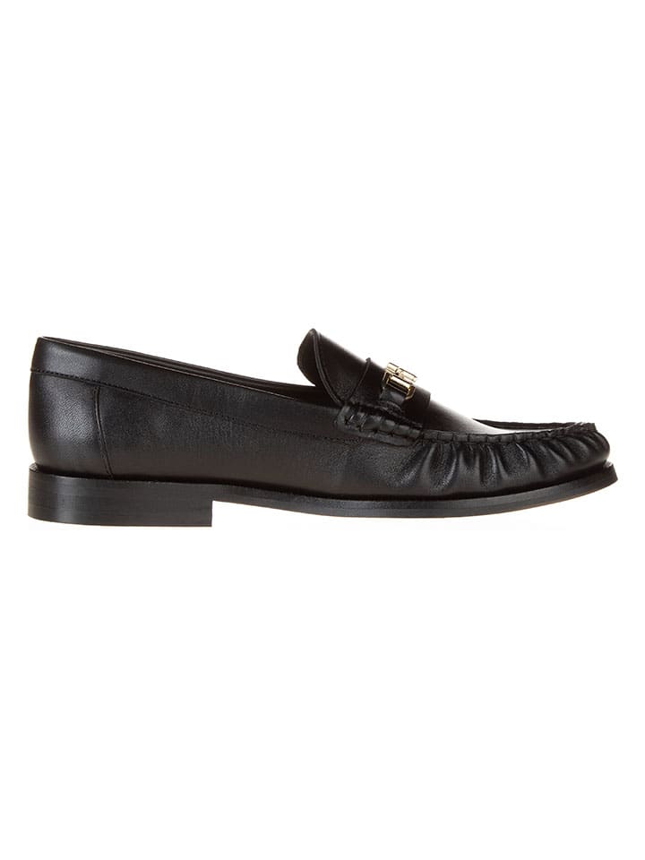 Tommy Hilfiger Shoes Leder-Mokassins in Schwarz günstig kaufen