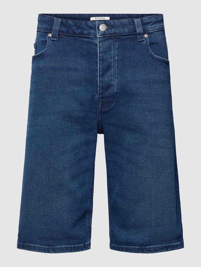 Jeansshorts im 5-Pocket-Design in dunkelblau