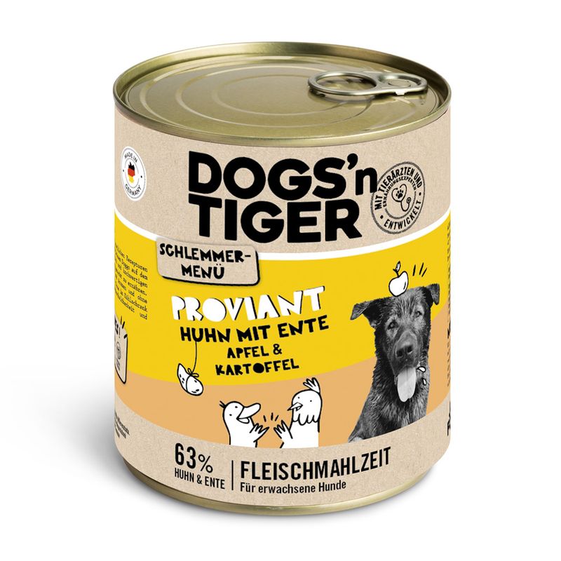 Sparpaket Dogs'n Tiger Schlemmermenü für Hunde 12 x 800 g