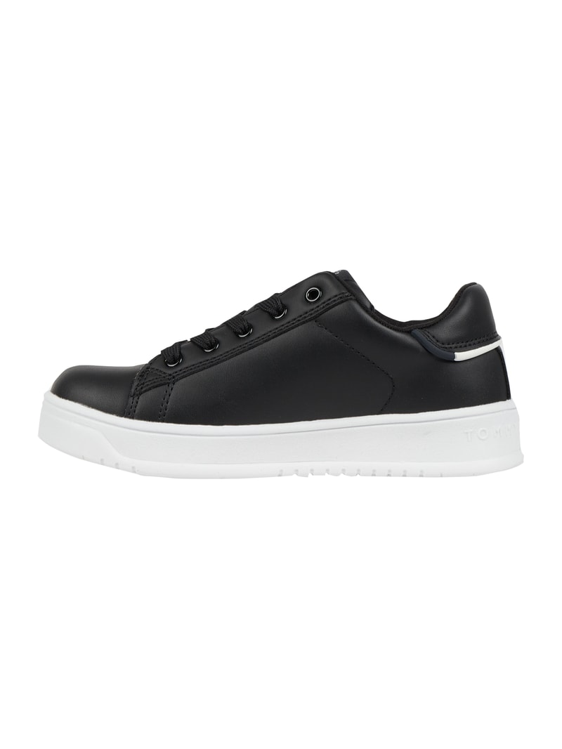 Sneaker in Leder-Optik Modell 'KAREEM' in schwarz
