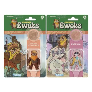 Star Wars: Ewoks Vintage Collection Actionfiguren Wicket W Warrick & Kneesaa 10 cm