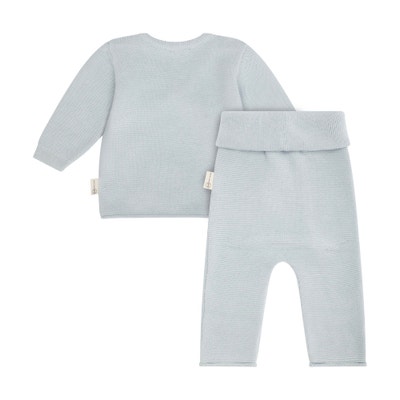 Set Hose + Wickeljacke GOTS, hellblau
