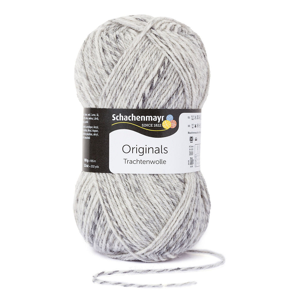 Handstrickgarne Trachtenwolle, 100g Marmor Flammé
