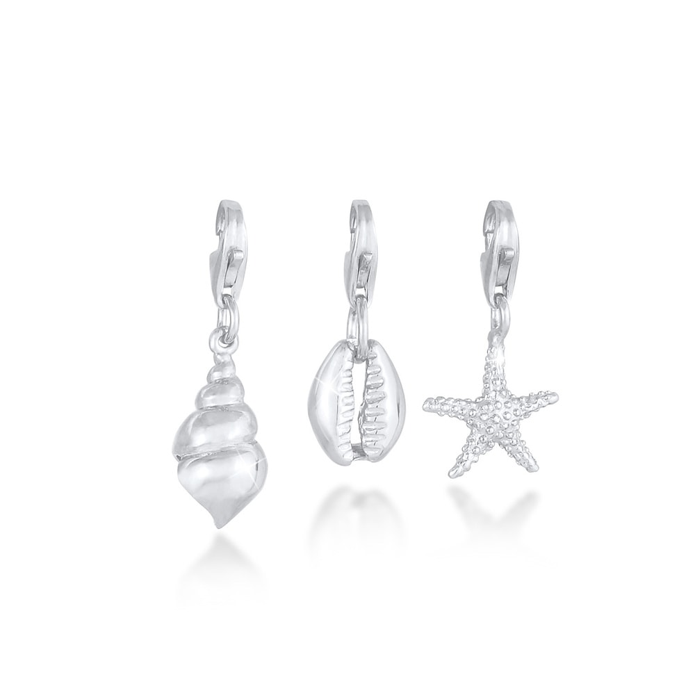 Nenalina Nenalina Amulette Ensemble de charme pour dames Étoile de mer coquille en 925/100 Pendentif