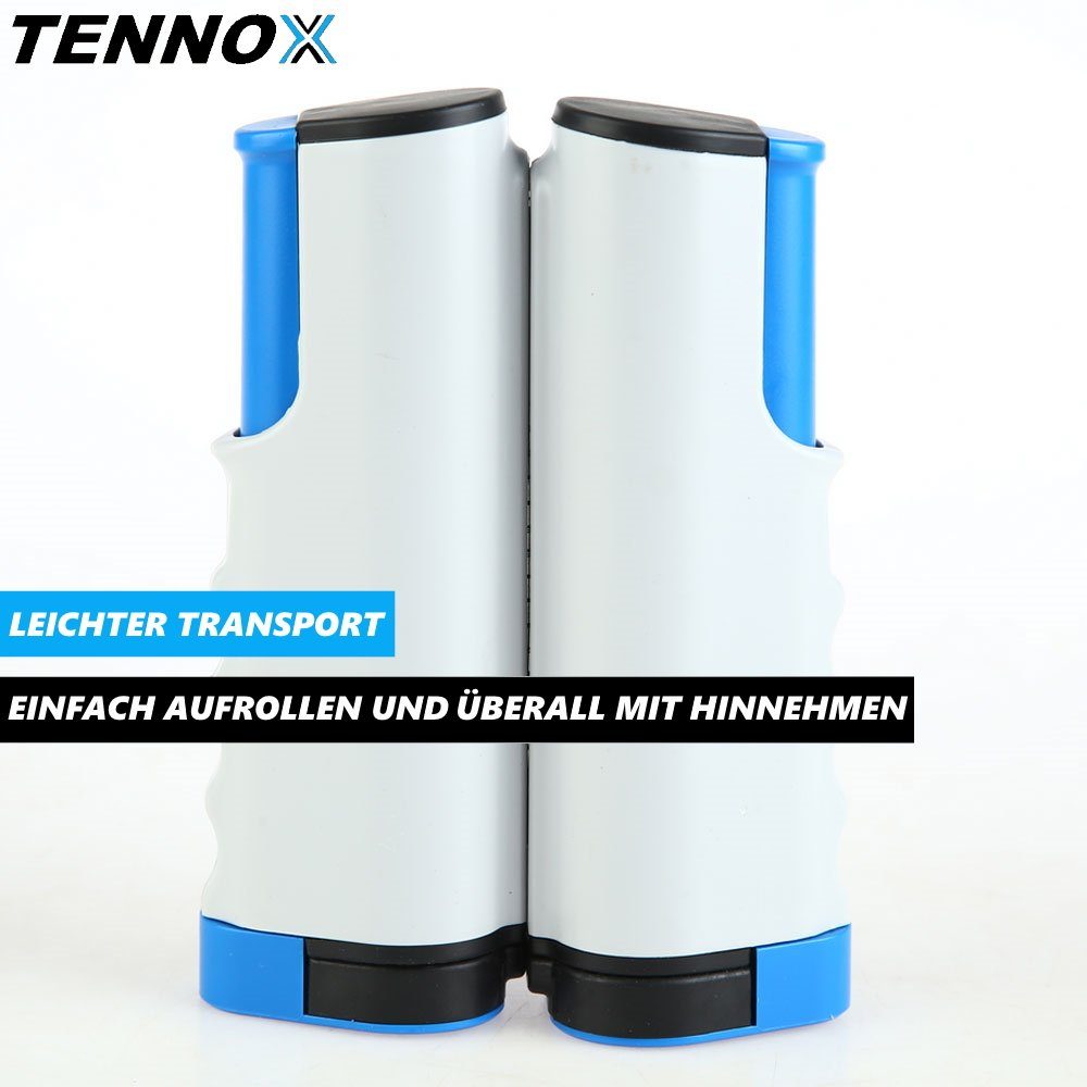 MAVURA Tischtennisnetz TENNOX ausziehbares Tischtennis Netz für jeden Tisch, Indoor & Outdoor tragbar Ping Pong Netzgarnitur