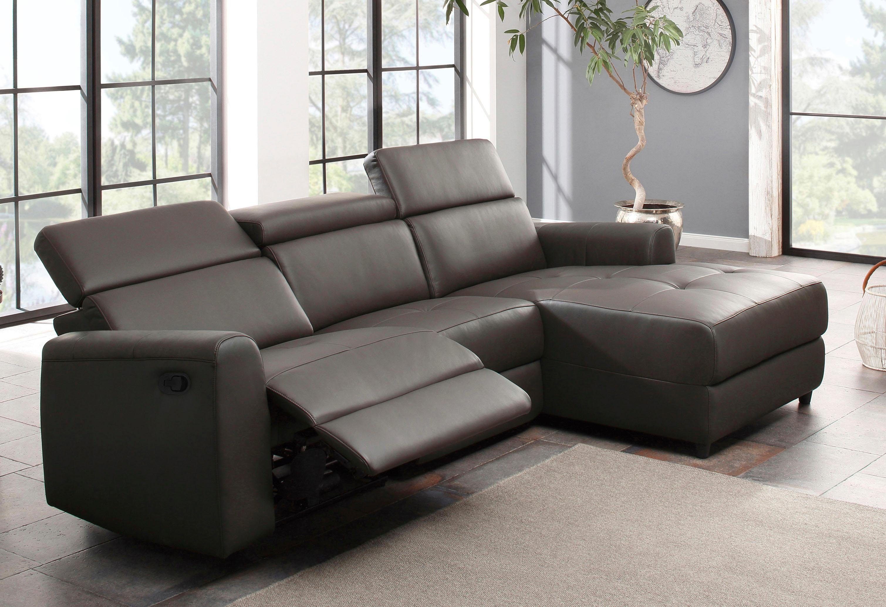 Home affaire Ecksofa Sentrano, auch mit elektrischer Funktion mit USB-Anschluß, in 4 Bezugsvarianten