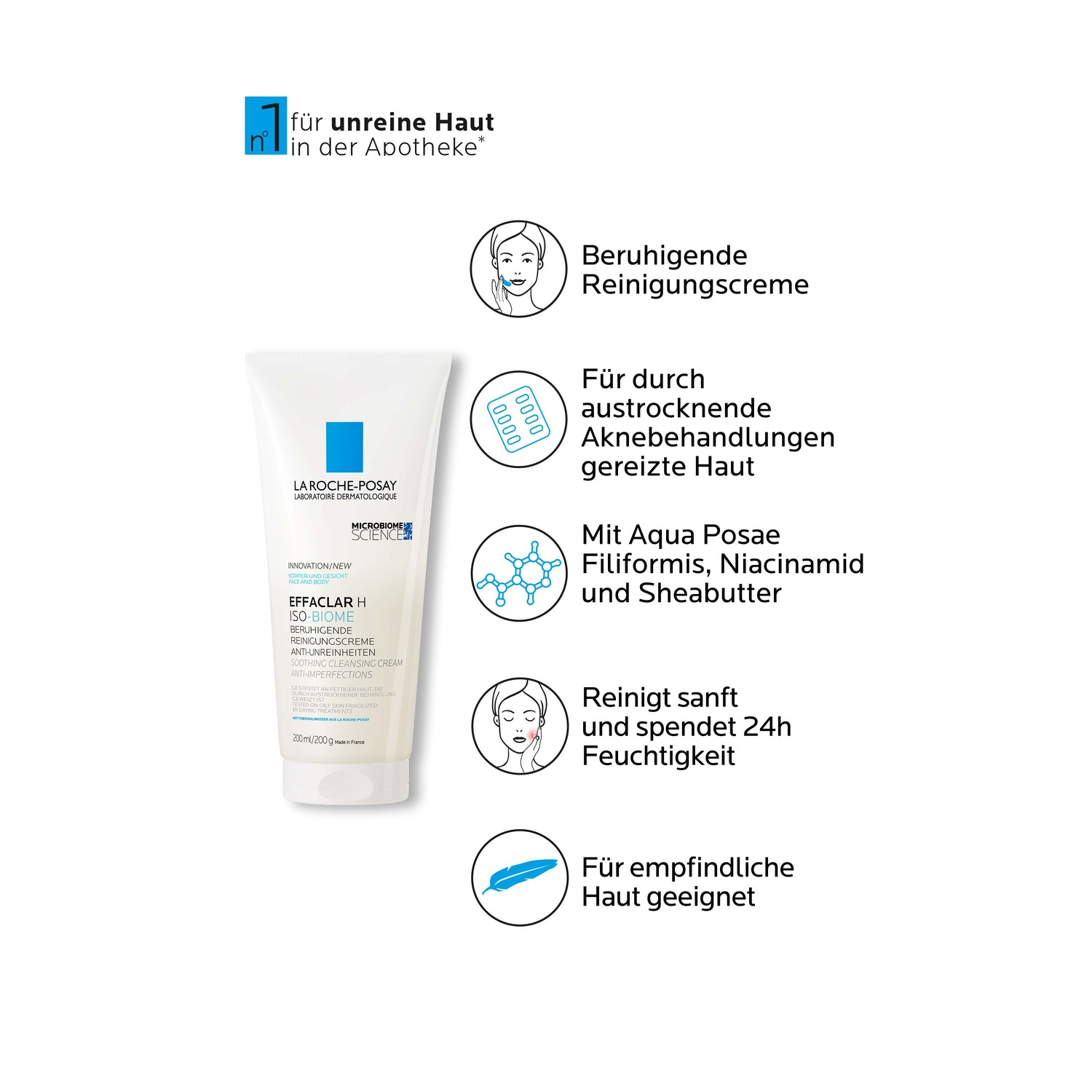 ROCHE-POSAY Effaclar H Iso-Biome Reinigungscreme