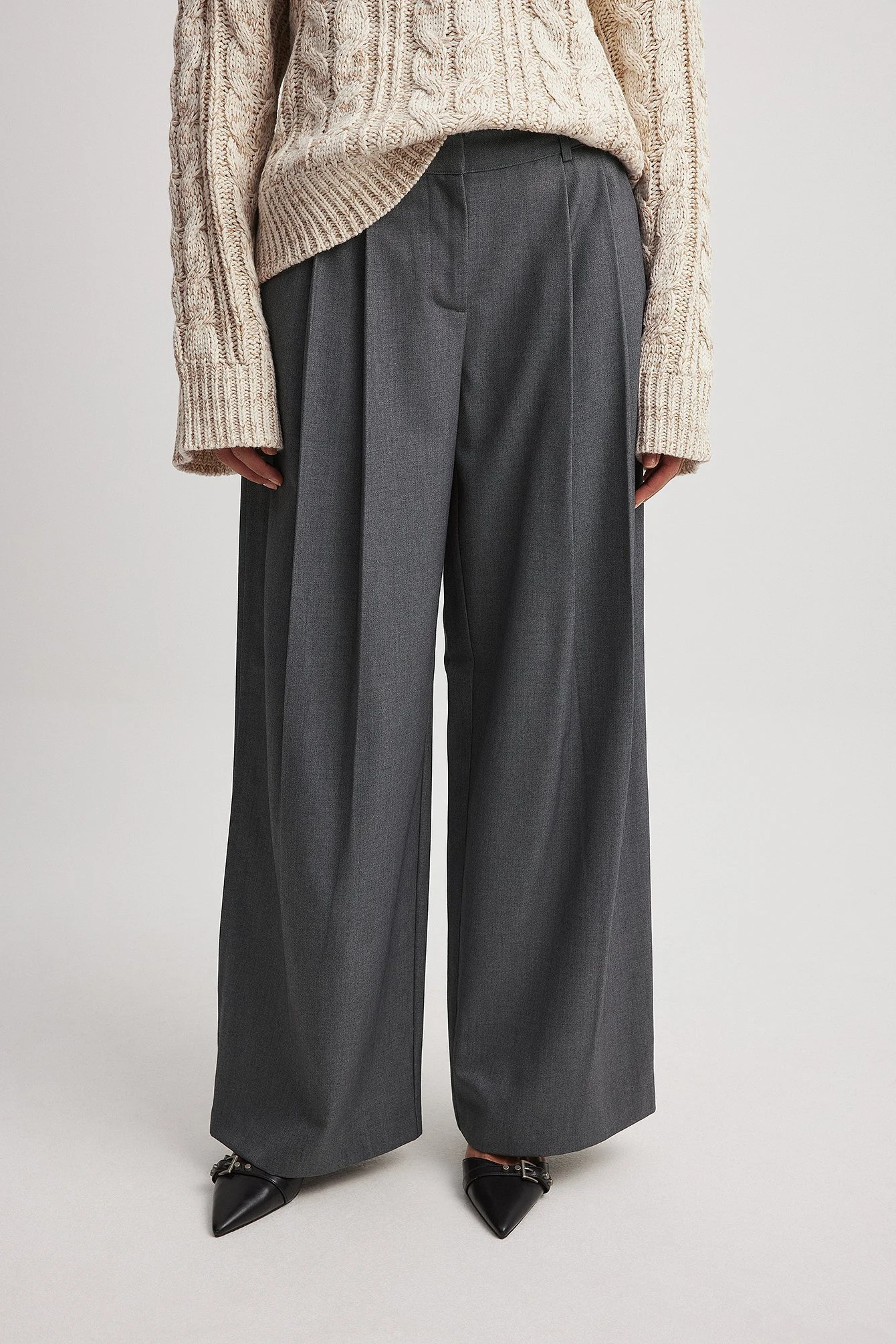 Anzughose mit mittlerer Taille