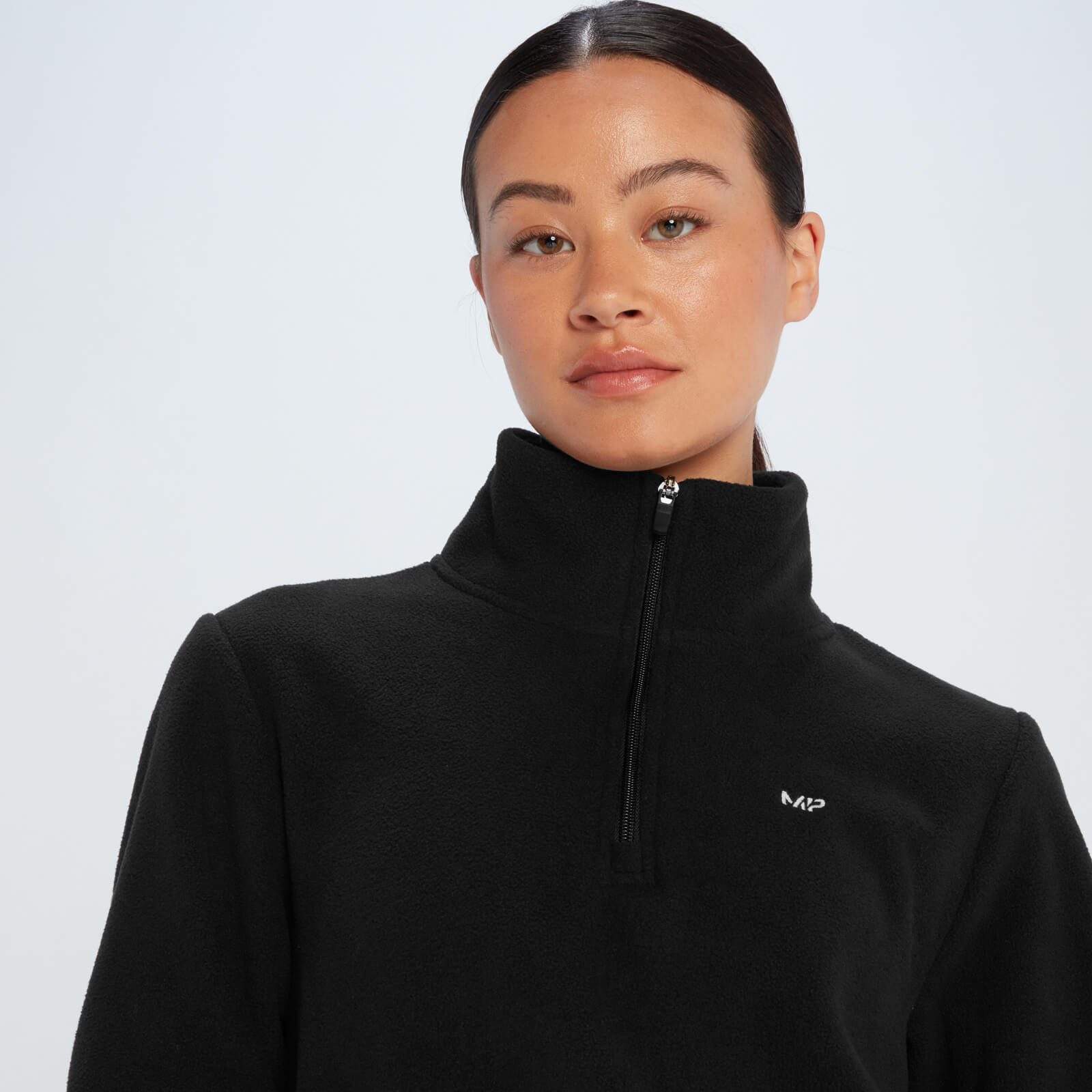 Polaire à fermeture éclair ¼ MP Essentials pour femmes – Noir