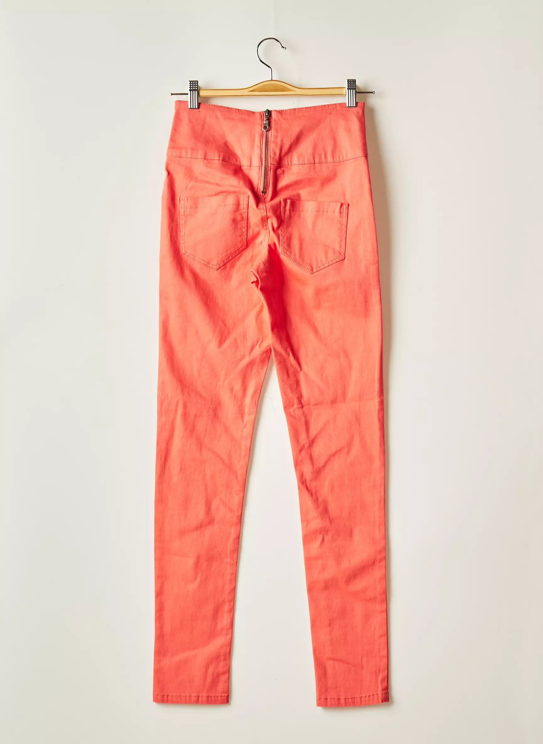 Pieces Pantalons Slim Femme couleur rose