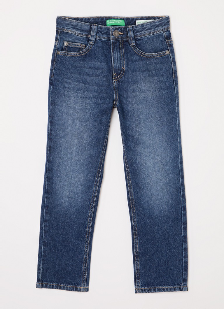 Calça jeans Benetton Bruce de corte reto com lavagem média