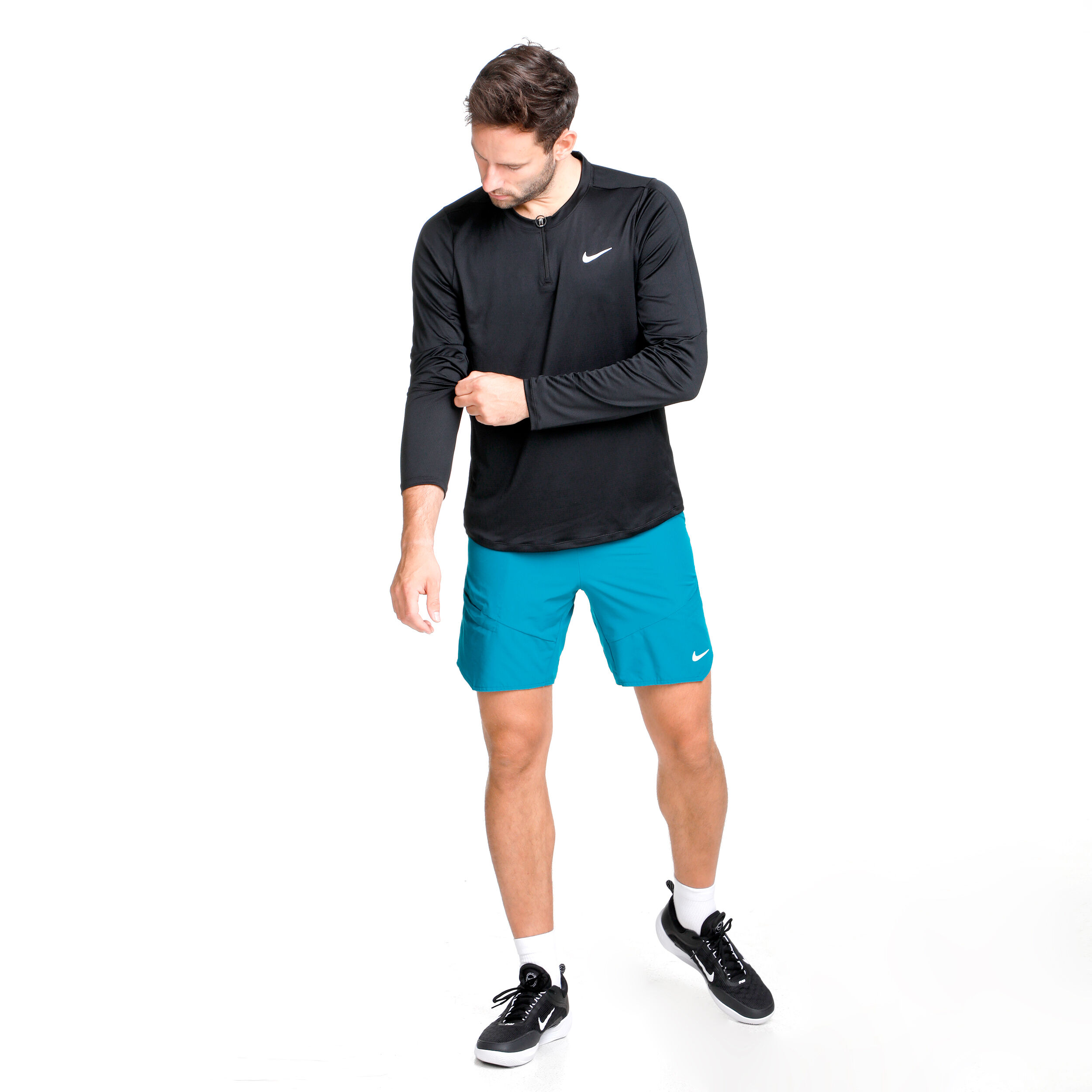Dri-Fit Advantage Half-Zip Longsleeve Herren - Schwarz