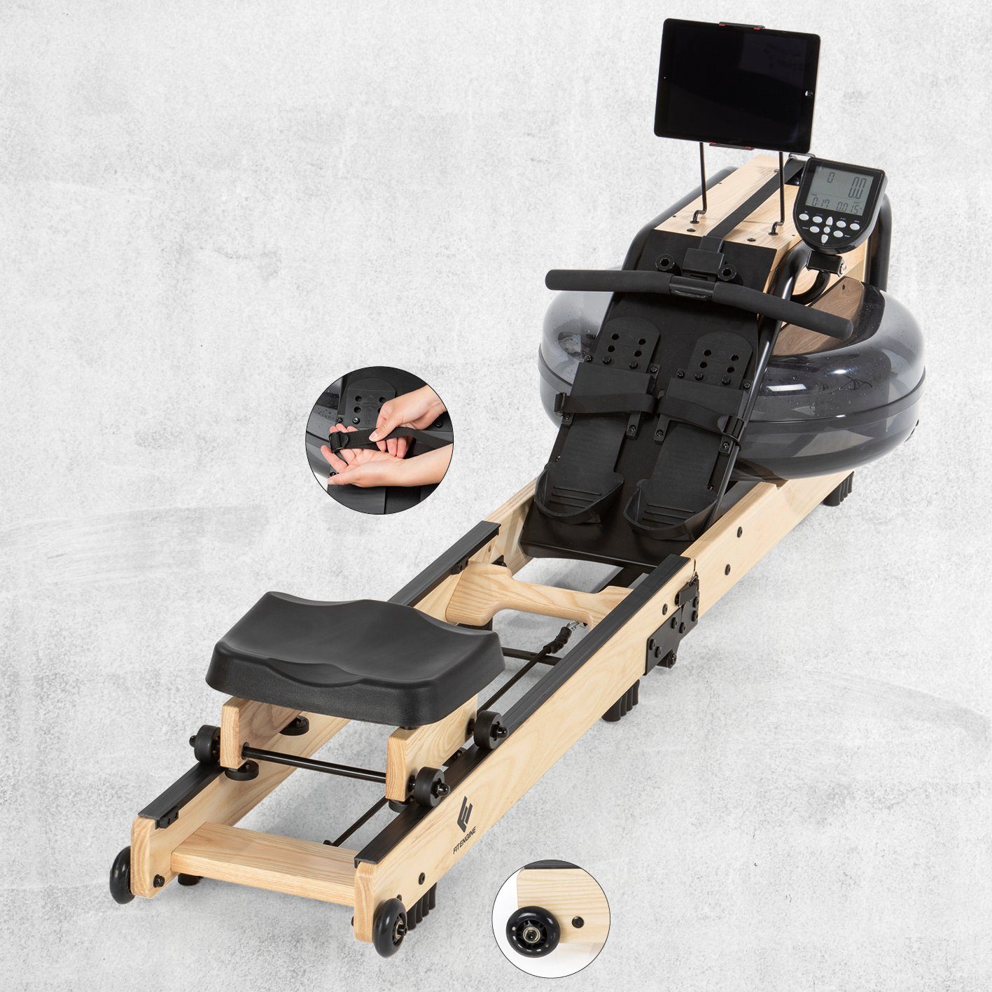 FitEngine Rudergerät klappbares Wasser-Rudergrät 2.0 - Brown