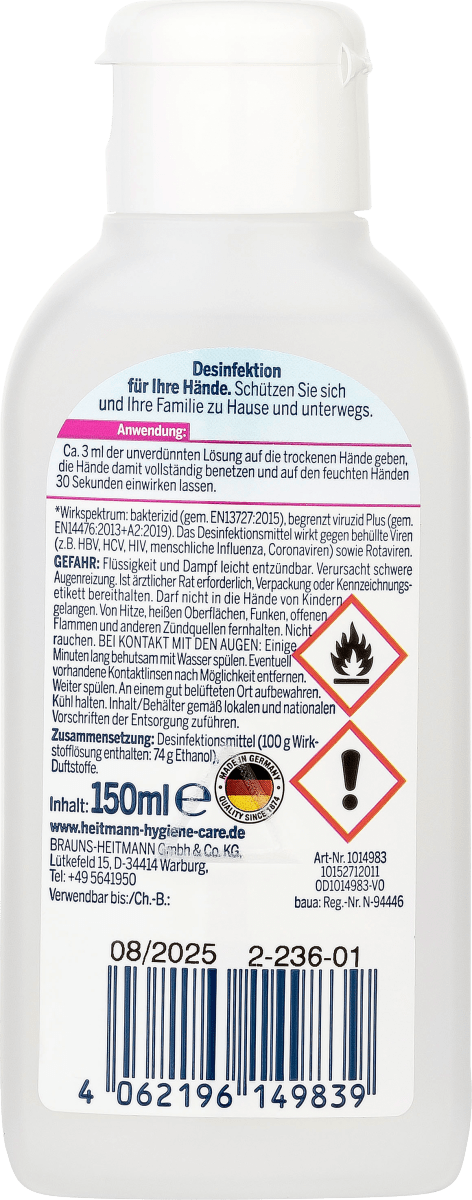 Handdesinfektionsmittel, 150 ml