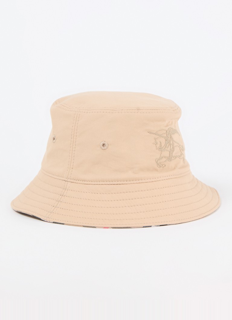 Pălărie tip găleată Burberry cu logo brodat