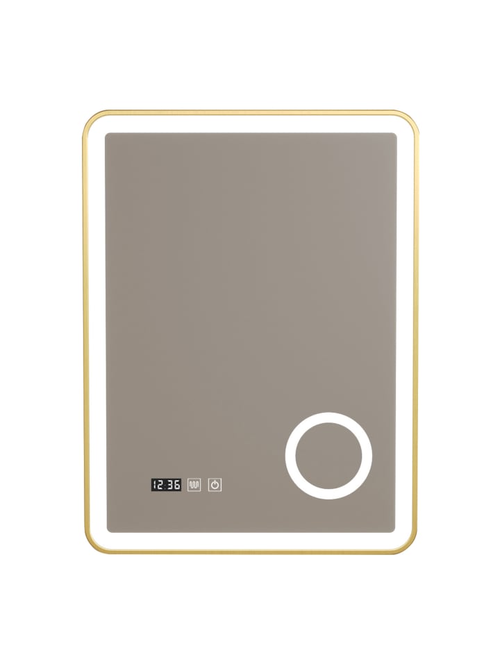 pro.tec LED-Badezimmerspiegel Pescara in Gold (H)80cm (B)60cm günstig kaufen onesize