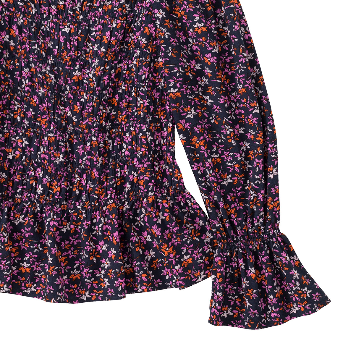 Mädchen Bluse mit Bümchen-Allover